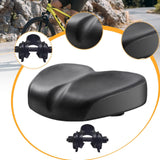 Maxbell Bike Seat Comfortable Anti Slip Replacement Noseless Enlarged Bicycle Saddle black