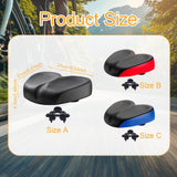 Maxbell Bike Seat Comfortable Anti Slip Replacement Noseless Enlarged Bicycle Saddle red