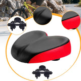 Maxbell Bike Seat Comfortable Anti Slip Replacement Noseless Enlarged Bicycle Saddle red