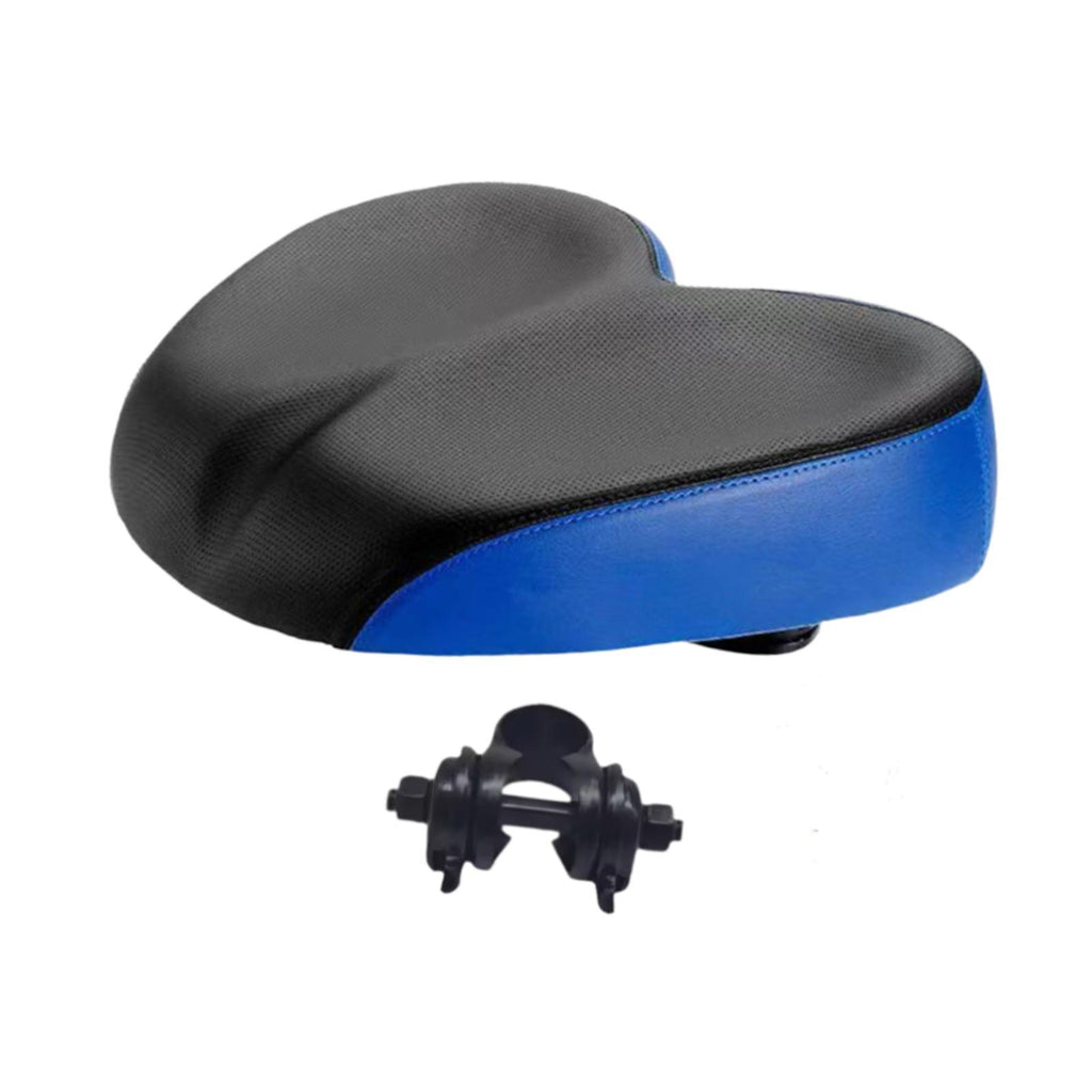 Maxbell Bike Seat Comfortable Anti Slip Replacement Noseless Enlarged  Bicycle Saddle blue