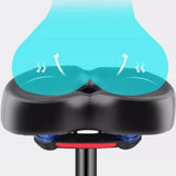 Maxbell Bicycle Saddle Comfortable Sleek Shock Absorbing Breathable Soft Cushion Pad Black