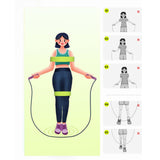 Maxbell Skipping Rope Correction Trainer Comfortable Working Out Bands for Exercises Green