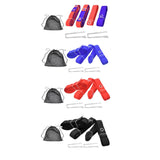 Maxbell 4 Pieces Professional Beach Volleyball Lines Boundary Lines for Park Outdoor Red Blue