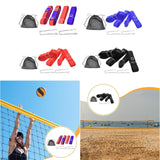 Maxbell 4 Pieces Professional Beach Volleyball Lines Boundary Lines for Park Outdoor Red Blue