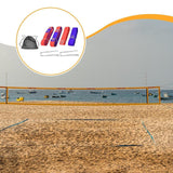 Maxbell 4 Pieces Professional Beach Volleyball Lines Boundary Lines for Park Outdoor Red Blue