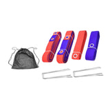 Maxbell 4 Pieces Professional Beach Volleyball Lines Boundary Lines for Park Outdoor Red Blue
