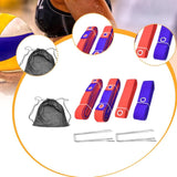 Maxbell 4 Pieces Professional Beach Volleyball Lines Boundary Lines for Park Outdoor Red Blue