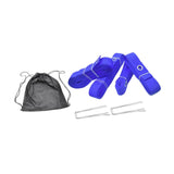 Maxbell 4 Pieces Professional Beach Volleyball Lines Boundary Lines for Park Outdoor Blue