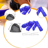 Maxbell 4 Pieces Professional Beach Volleyball Lines Boundary Lines for Park Outdoor Blue