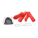 Maxbell 4 Pieces Professional Beach Volleyball Lines Boundary Lines for Park Outdoor Red