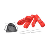 Maxbell 4 Pieces Professional Beach Volleyball Lines Boundary Lines for Park Outdoor Red