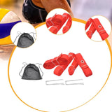 Maxbell 4 Pieces Professional Beach Volleyball Lines Boundary Lines for Park Outdoor Red