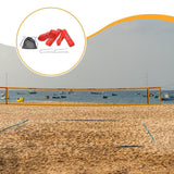 Maxbell 4 Pieces Professional Beach Volleyball Lines Boundary Lines for Park Outdoor Red