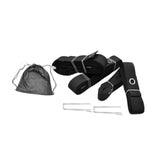 Maxbell 4 Pieces Professional Beach Volleyball Lines Boundary Lines for Park Outdoor Black