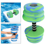 Maxbell Aquatic Dumbbell Bar Pool Fitness Professional Water Aerobic for Female Male Blue Green