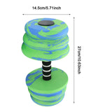 Maxbell Aquatic Dumbbell Bar Pool Fitness Professional Water Aerobic for Female Male Blue Green