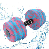 Maxbell Aquatic Dumbbell Bar Pool Fitness Professional Water Aerobic for Female Male Blue Red