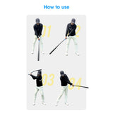 Maxbell Golf Swing Trainer Professional Training Rod for Home Court Golfing Supplies Blue