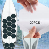 Maxbell 20 Pieces Surfboard Clear Deck Grip Pad Waxless for Paddleboard Water Sports