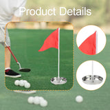 Maxbell Golf Putting Cup with Flag Stainless Steel for Yard Garden Putting Green Mat