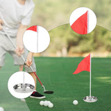 Maxbell Golf Putting Cup with Flag Stainless Steel for Yard Garden Putting Green Mat