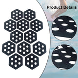 Maxbell 12Pcs Hexagon Surfboard Traction Pads for Grip Surf Surf Boards Skimboarding black