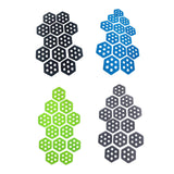 Maxbell 12Pcs Hexagon Surfboard Traction Pads for Grip Surf Surf Boards Skimboarding black