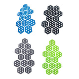 Maxbell 12Pcs Hexagon Surfboard Traction Pads for Grip Surf Surf Boards Skimboarding black