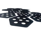 Maxbell 12Pcs Hexagon Surfboard Traction Pads for Grip Surf Surf Boards Skimboarding black