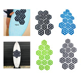 Maxbell 12Pcs Hexagon Surfboard Traction Pads for Grip Surf Surf Boards Skimboarding black