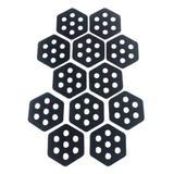 Maxbell 12Pcs Hexagon Surfboard Traction Pads for Grip Surf Surf Boards Skimboarding black
