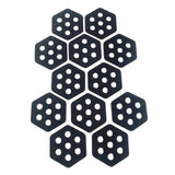 Maxbell 12Pcs Hexagon Surfboard Traction Pads for Grip Surf Surf Boards Skimboarding black