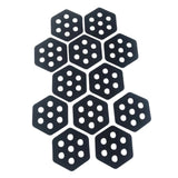 Maxbell 12Pcs Hexagon Surfboard Traction Pads for Grip Surf Surf Boards Skimboarding black