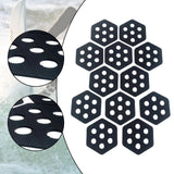 Maxbell 12Pcs Hexagon Surfboard Traction Pads for Grip Surf Surf Boards Skimboarding black