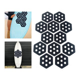 Maxbell 12Pcs Hexagon Surfboard Traction Pads for Grip Surf Surf Boards Skimboarding black