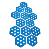 Maxbell 12Pcs Hexagon Surfboard Traction Pads for Grip Surf Surf Boards Skimboarding blue