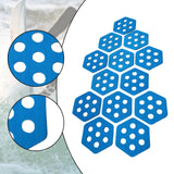 Maxbell 12Pcs Hexagon Surfboard Traction Pads for Grip Surf Surf Boards Skimboarding blue