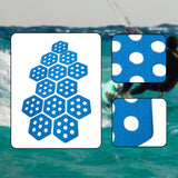 Maxbell 12Pcs Hexagon Surfboard Traction Pads for Grip Surf Surf Boards Skimboarding blue