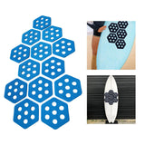 Maxbell 12Pcs Hexagon Surfboard Traction Pads for Grip Surf Surf Boards Skimboarding blue