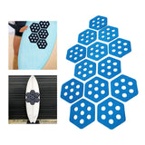 Maxbell 12Pcs Hexagon Surfboard Traction Pads for Grip Surf Surf Boards Skimboarding blue