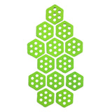 Maxbell 12Pcs Hexagon Surfboard Traction Pads for Grip Surf Surf Boards Skimboarding green