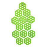 Maxbell 12Pcs Hexagon Surfboard Traction Pads for Grip Surf Surf Boards Skimboarding green