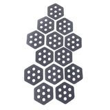Maxbell 12Pcs Hexagon Surfboard Traction Pads for Grip Surf Surf Boards Skimboarding grey