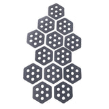 Maxbell 12Pcs Hexagon Surfboard Traction Pads for Grip Surf Surf Boards Skimboarding grey