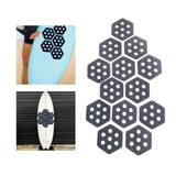 Maxbell 12Pcs Hexagon Surfboard Traction Pads for Grip Surf Surf Boards Skimboarding grey