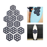 Maxbell 12Pcs Hexagon Surfboard Traction Pads for Grip Surf Surf Boards Skimboarding grey