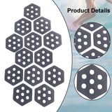 Maxbell 12Pcs Hexagon Surfboard Traction Pads for Grip Surf Surf Boards Skimboarding grey