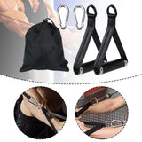 Maxbell Exercise Handles Grip Attachments for Cable Machine Weight Lifting Pull Down black