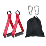 Maxbell Exercise Handles Grip Attachments for Cable Machine Weight Lifting Pull Down red