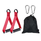 Maxbell Exercise Handles Grip Attachments for Cable Machine Weight Lifting Pull Down red